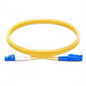 Câble de raccordement fibre monomode LC UPC vers E2000 UPC Duplex PVC/LSZH/OFNP 9/125 Câble de raccordement fibre monomode LC UPC vers E2000 UPC Duplex PVC/LSZH/OFNP 9/125