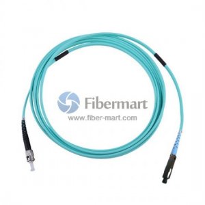 ST/UPC to MU/UPC Simplex OM3 Multimode Armored Patch Cable ST/UPC to MU/UPC Simplex OM3 Multimode Armored Patch Cable