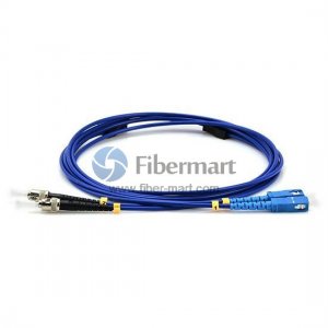 SC/UPC to ST/UPC Duplex Singlemode 9/125 Armored Patch Cable SC/UPC to ST/UPC Duplex Singlemode 9/125 Armored Patch Cable