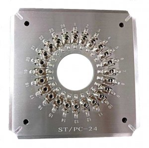 Fixation/support de polissage pour connecteurs ST/PC 24 (gabarit de connecteur ST/PC-24) Fixation/support de polissage pour connecteurs ST/PC 24 (gabarit de connecteur ST/PC-24)