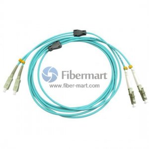 SC/UPC to LC/UPC Duplex OM3 Multimode Armored Patch Cable SC/UPC to LC/UPC Duplex OM3 Multimode Armored Patch Cable