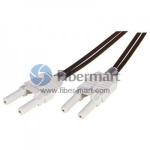 HFBR à HFBR duplex fibre optique en plastique non-verrouillable POF cordon de correction HFBR à HFBR duplex fibre optique en plastique non-verrouillable POF cordon de correction