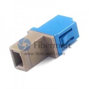 Adaptateur de fibre demi-plastique simplex hybride LC-MU Adaptateur de fibre demi-plastique simplex hybride LC-MU
