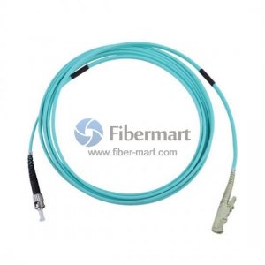E2000/APC to ST/UPC Simplex OM3 MM Câble de brassage blindé en fibre, PVC, 3000ft E2000/APC to ST/UPC Simplex OM3 MM Câble de brassage blindé en fibre, PVC, 3000ft