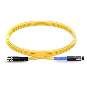 ST UPC to MU Duplex PVC/LSZH/OFNP 9/125 Single Mode Fiber Patch Cable ST UPC to MU Duplex PVC/LSZH/OFNP 9/125 Single Mode Fiber Patch Cable