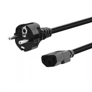 6ft (1.8m) H05VV-F 3G0.75mm2 250V/10A European Power Cord (Schuko CEE 7 to C13), Black, for FS Ethernet Switches 6ft (1.8m) H05VV-F 3G0.75mm2 250V/10A European Power Cord (Schuko CEE 7 to C13), Black, for FS Ethernet Switches