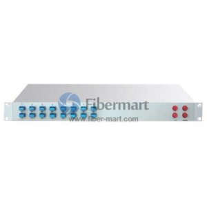 1x2 DWDM Rouge/Bleu C Bande Filtre avec 1RU 19 "Rack Mount Package 1x2 DWDM Rouge/Bleu C Bande Filtre avec 1RU 19 "Rack Mount Package
