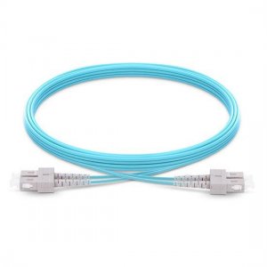 SC to SC Duplex PVC/LSZH/OFNP OM4 Multimode Fiber Optic Patch Cable