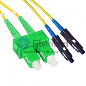 Câble de raccordement à fibre optique duplex monomode 9/125 SC/APC vers MU Câble de raccordement à fibre optique duplex monomode 9/125 SC/APC vers MU