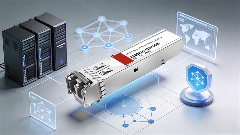 Transceptor de fibra &oacute;ptica DWDM