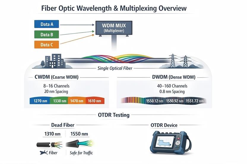 Vis&atilde;o geral da multiplexa&ccedil;&atilde;o por fibra &oacute;ptica