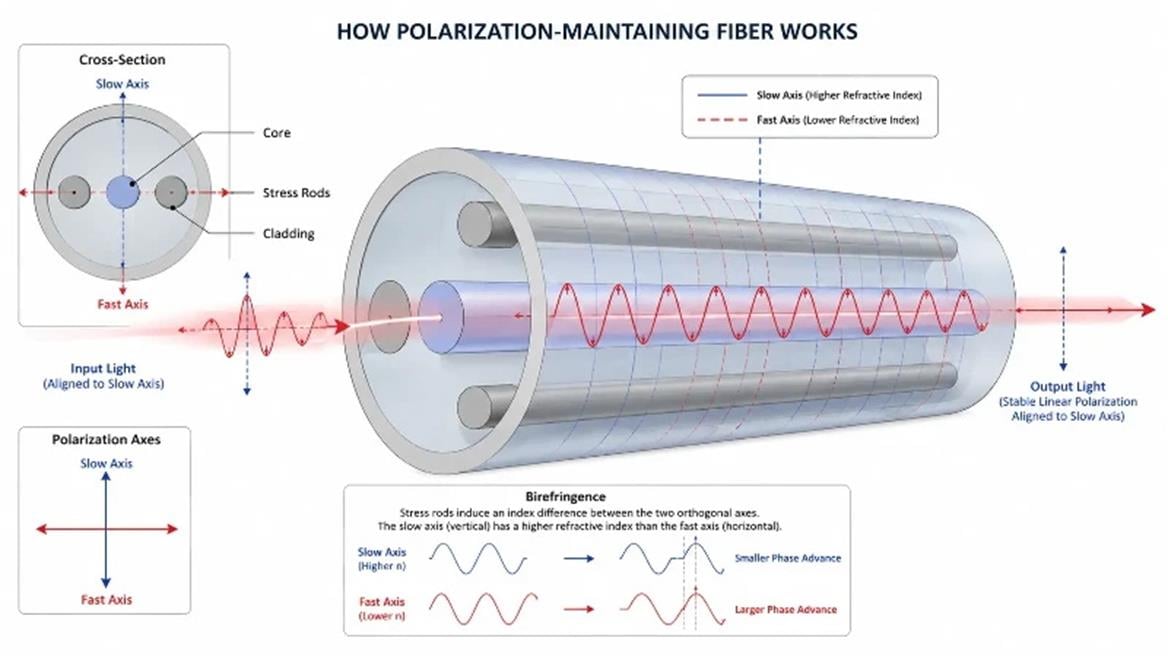 Principes de fonctionnement du maintien de la polarisation Principes de fonctionnement du maintien de la polarisation