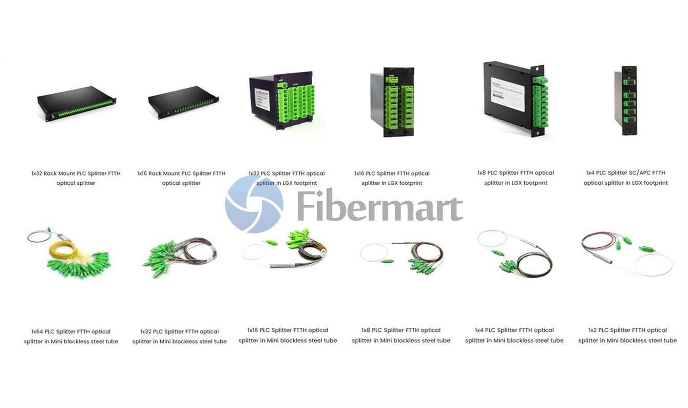 R&eacute;partiteurs de fibres optiques Fibermart pour r&eacute;seaux PON