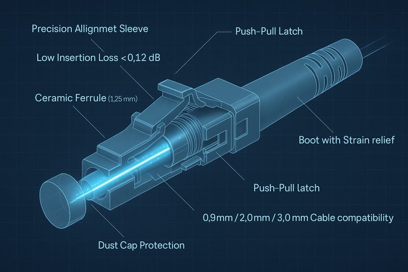 Connecteur fibre optique LC Fibermart