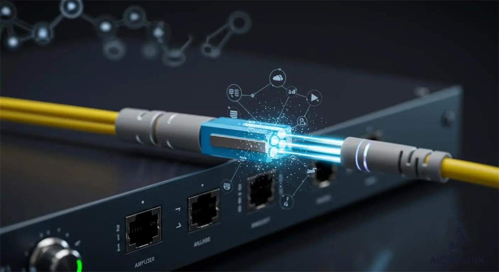 Transmisi&oacute;n de datos a larga distancia mediante amplificador &oacute;ptico