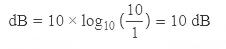 dB log formula