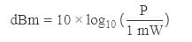 dBm to mW formula
