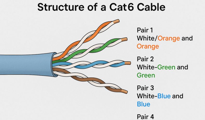 Color code of Cat6 Cable