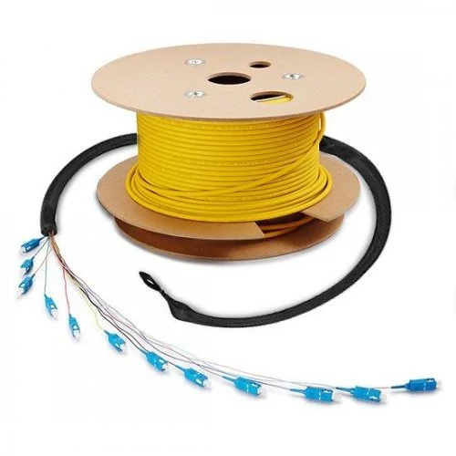 Cabo de patch de fibra blindada de nível militar monomodo 6 Fibras OS2 LC / SC / ST / FC / MTP / IP67 / ODC / YZC