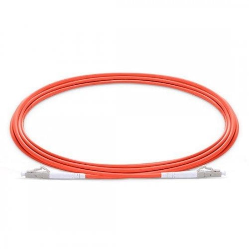 Multimode fiber optic patch cable Orange-colored fiber optic cable.