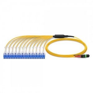 Polarization Maintaining Panda PM1550/1310 fiber MTP24 to 24 SC/APC 900um with 0.5m Slow Axis