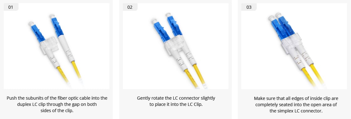 LC Duplex Clip Transparent