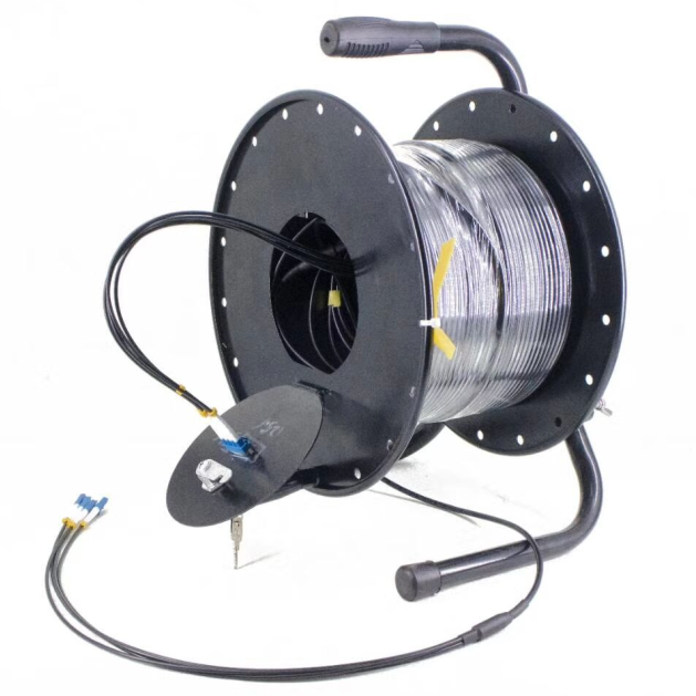 Deployable Tactical Fiber Optic Cable Reel Portable Field