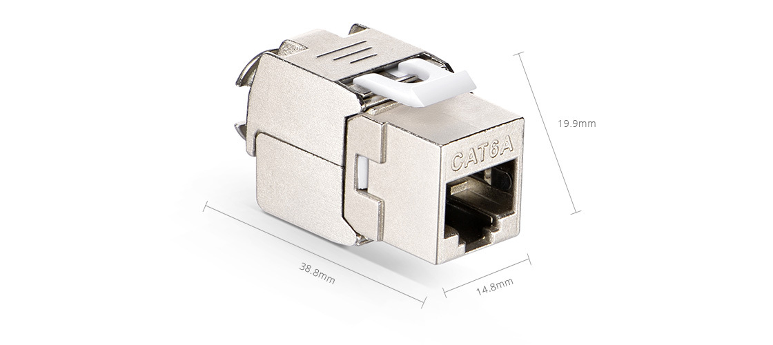 キーストーンジャック Cat6a ツールレスキーストーンネットワークジャックモジュール