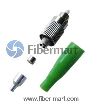 FC APC Polnischer Singlemode 9/125 Simplex 0,9 mm Boot-Gr&ouml;&szlig;e Glasfaser-Steckverbinder