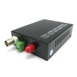 Multiplexor de vídeo óptico de 1 canal de vídeo y 1 canal de datos bidireccionales a fibra óptica SM FC de 20 km (2)
