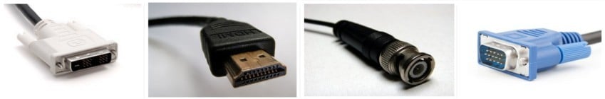 디지털 사이니지의 DVI/HDMI/VGA/SDI 비디오 신호 커넥터