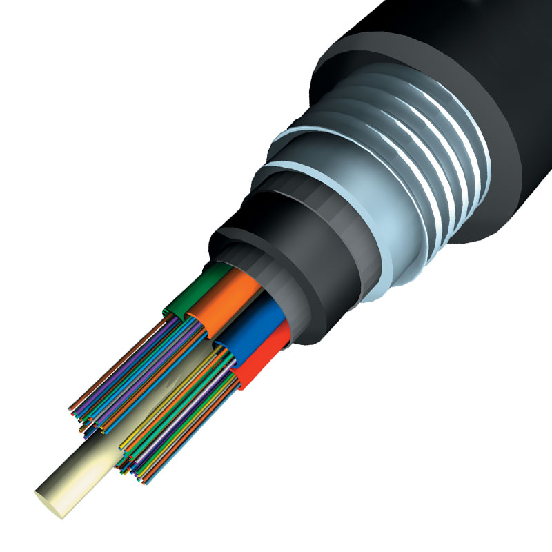 Кабель FIBERMART с двойной оболочкой и одинарной бронёй