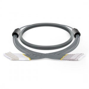 Custom LC to SC 8 Fibers OM3 Multimode Armored Breakout Cable 3.0mm Legs Custom LC to SC 8 Fibers OM3 Multimode Armored Breakout Cable 3.0mm Legs