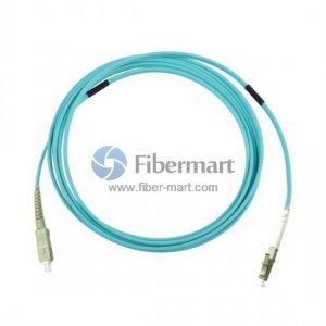 SC-LC Simplex OM4 Multimode Armored Fiber Patch Cable SC-LC Simplex OM4 Multimode Armored Fiber Patch Cable