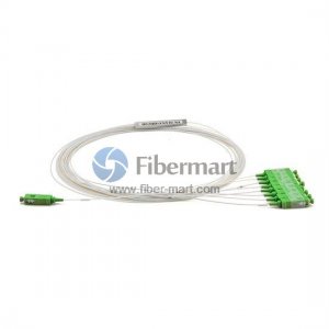 1x8ブロックレスファイバーPLCスプリッター 1x8ブロックレスファイバーPLCスプリッター