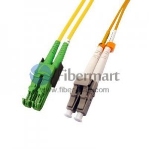 LC/APC to E2000/UPC Plenum(OFNP) Duplex 9/125 Single-mode Fiber Patch Cable LC/APC to E2000/UPC Plenum(OFNP) Duplex 9/125 Single-mode Fiber Patch Cable