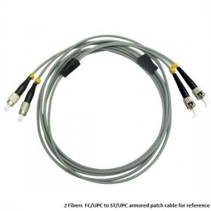 Custom SC to ST 12 Fibers OM3 Multimode Armored Breakout Cable 3.0mm Legs Custom SC to ST 12 Fibers OM3 Multimode Armored Breakout Cable 3.0mm Legs