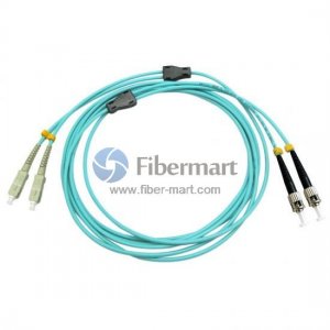 SC-ST Duplex OM4 Multimode Armored Fiber Patch Cable SC-ST Duplex OM4 Multimode Armored Fiber Patch Cable