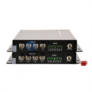 4 チャンネル単方向 HD-SDI 光ファイバー送信機および受信機セット 4 チャンネル単方向 HD-SDI 光ファイバー送信機および受信機セット