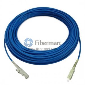 SC/UPC to E2000/UPC Simplex Singlemode 9/125 Armored Patch Cable SC/UPC to E2000/UPC Simplex Singlemode 9/125 Armored Patch Cable