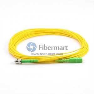 SC/APC - ST/APC 싱글모드 9/125 단순 광섬유 패치 케이블 SC/APC - ST/APC 싱글모드 9/125 단순 광섬유 패치 케이블