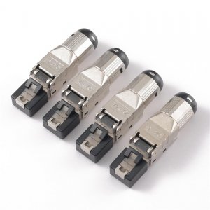Cat6/Cat6a RJ45 ツールフリー モジュラープラグ、シールドネットワークコネクタ 10個/パック Cat6/Cat6a RJ45 ツールフリー モジュラープラグ、シールドネットワークコネクタ 10個/パック