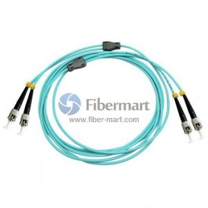 ST-ST Duplex OM4 Multimode Armored Fiber Patch Cable ST-ST Duplex OM4 Multimode Armored Fiber Patch Cable