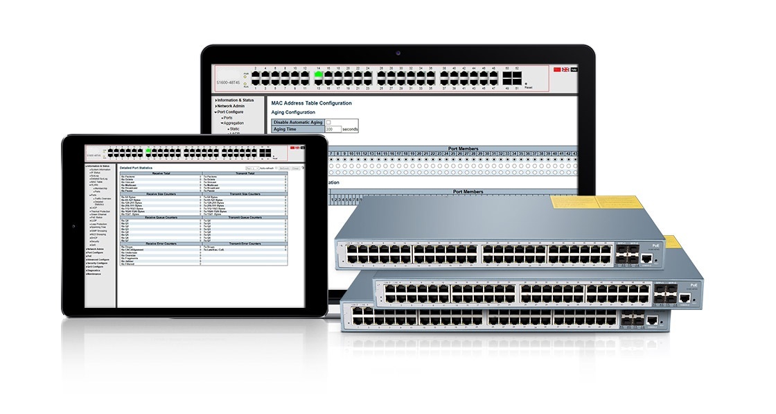 1G Switches Easy-to-Use Web Management