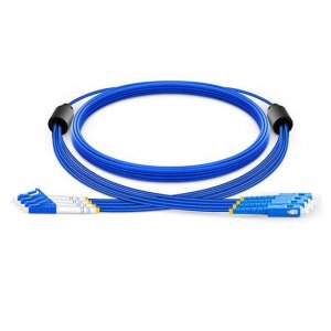Custom LC to SC 4 Fibers Singlemode 9/125 Armored Breakout Cable 3.0mm Legs Custom LC to SC 4 Fibers Singlemode 9/125 Armored Breakout Cable 3.0mm Legs