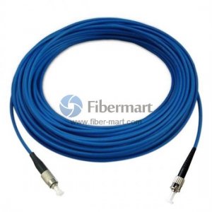 FC/UPC to ST/UPC Simplex Singlemode 9/125 Armored Patch Cable FC/UPC to ST/UPC Simplex Singlemode 9/125 Armored Patch Cable