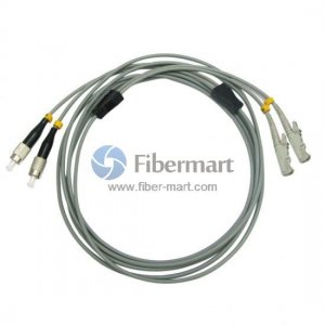 FC/UPC to E2000/UPC Duplex Multimode OM1 Armored Patch Cable FC/UPC to E2000/UPC Duplex Multimode OM1 Armored Patch Cable