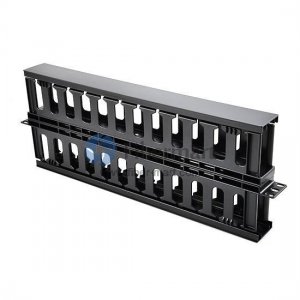 1 U Plastic Two Space Cable Management Panel 1 U Plastic Two Space Cable Management Panel