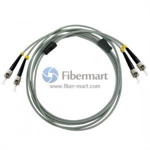 ST/UPC to ST/UPC Duplex Multimode OM2 Armored Patch Cable ST/UPC to ST/UPC Duplex Multimode OM2 Armored Patch Cable