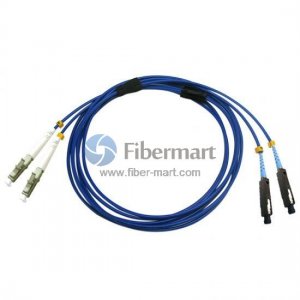 LC/UPC to MU/UPC Duplex Singlemode 9/125 Armored Patch Cable LC/UPC to MU/UPC Duplex Singlemode 9/125 Armored Patch Cable